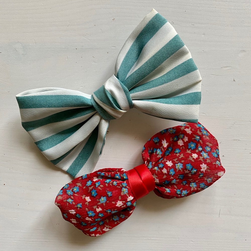 Vintage Hair Bow Clips Barette